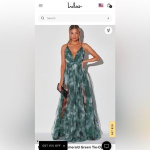 Emerald green maxi dress